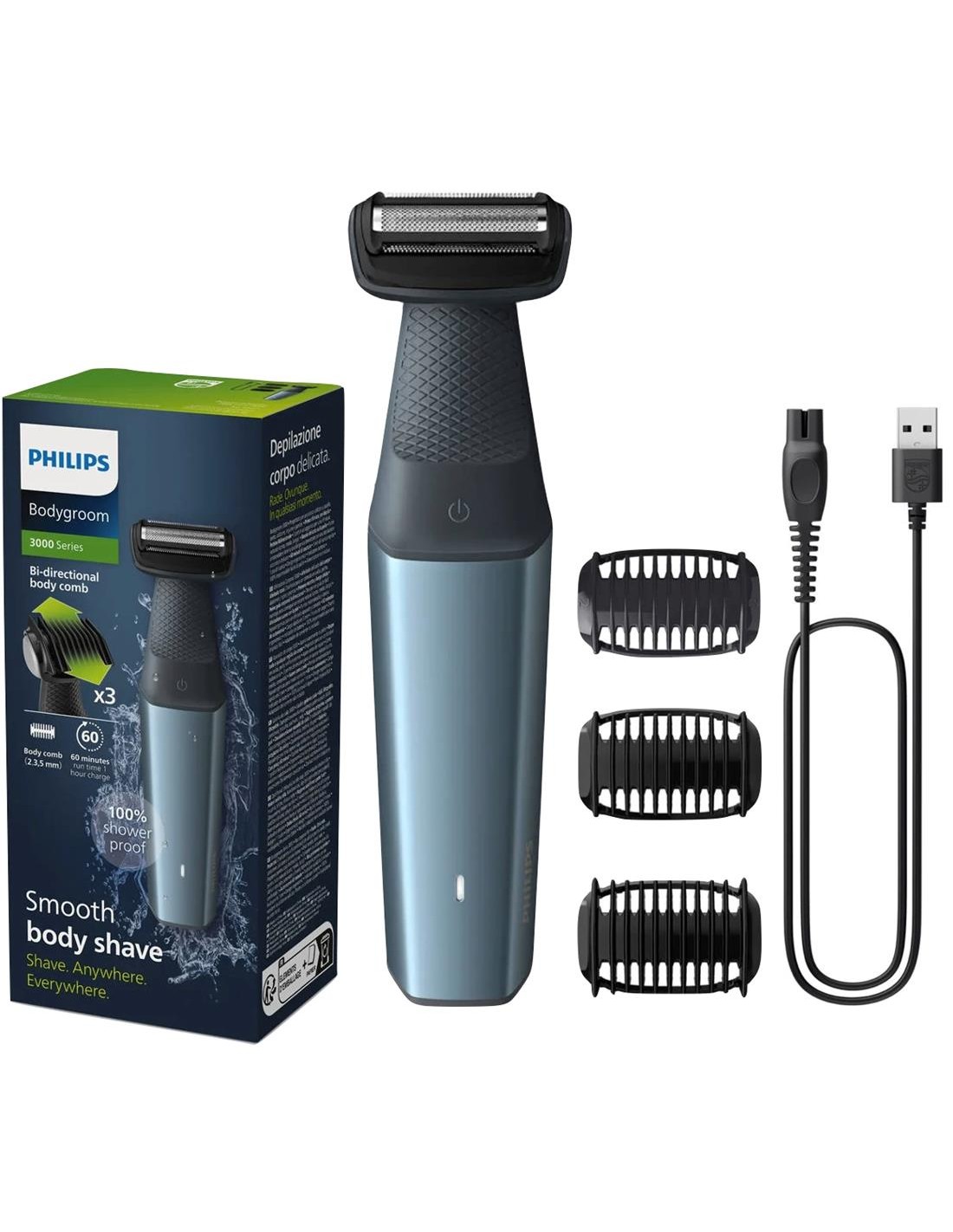 Philips BG3027/05 BodyGroom Recortador corporal Recargable