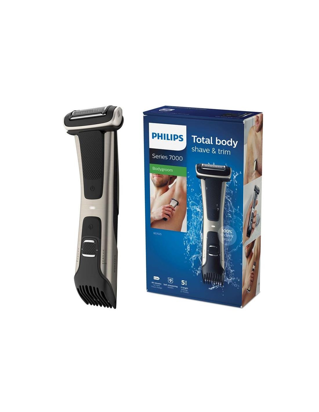 Philips BG7025/15 Afeitadora Corporal con Cabezal Doble