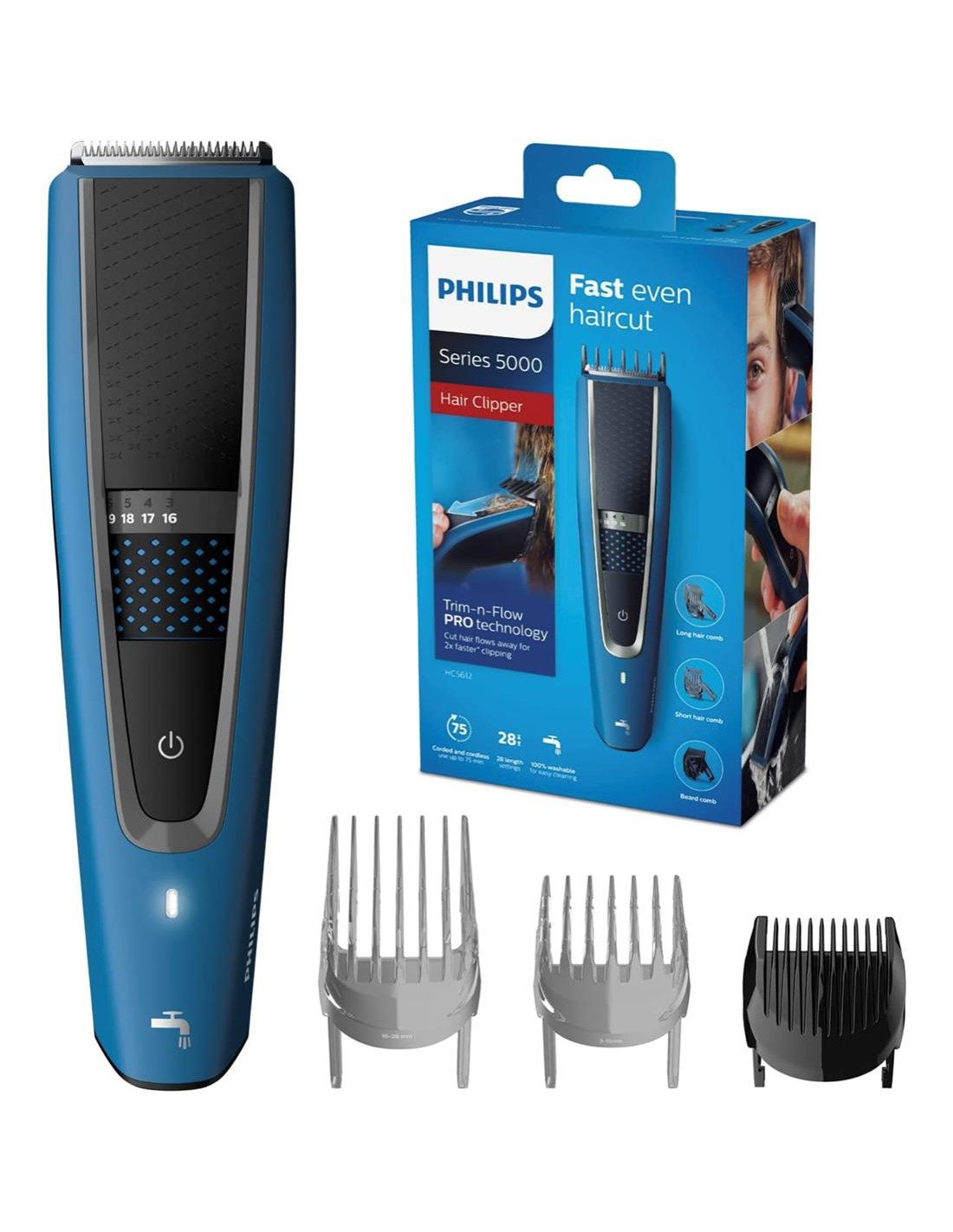Philips HC5612/15 Cortapelo Recargable con 28 TamaÃ±os de corte