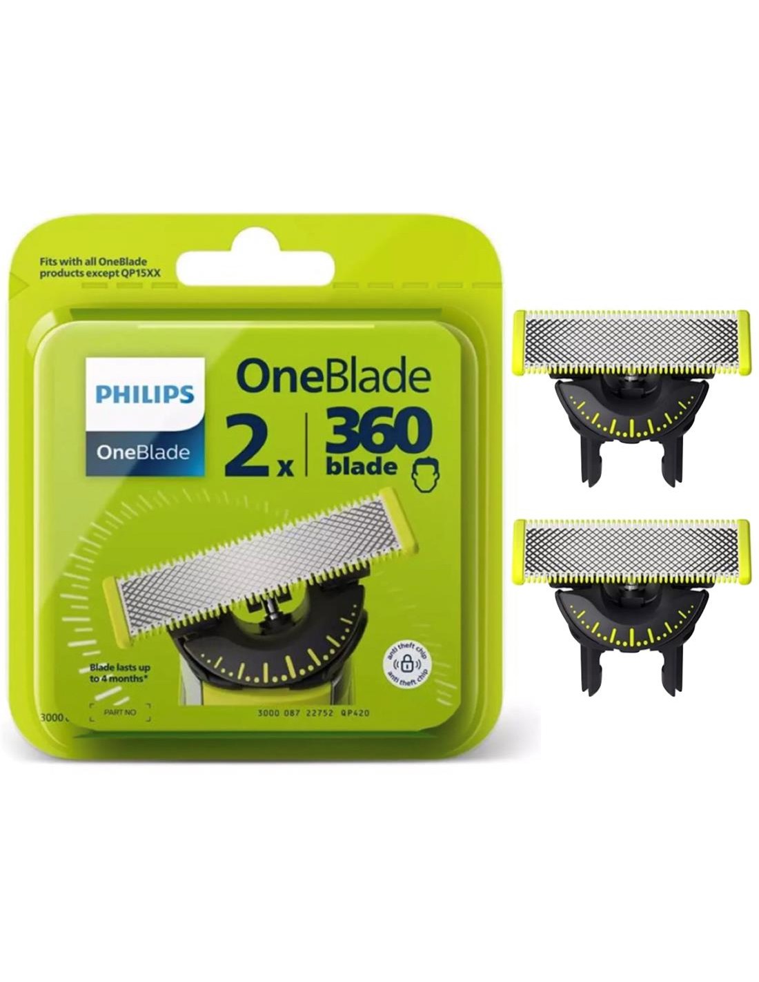 Philips QP420/50 OneBlade 360 Cuchilla Flexible Pack 2