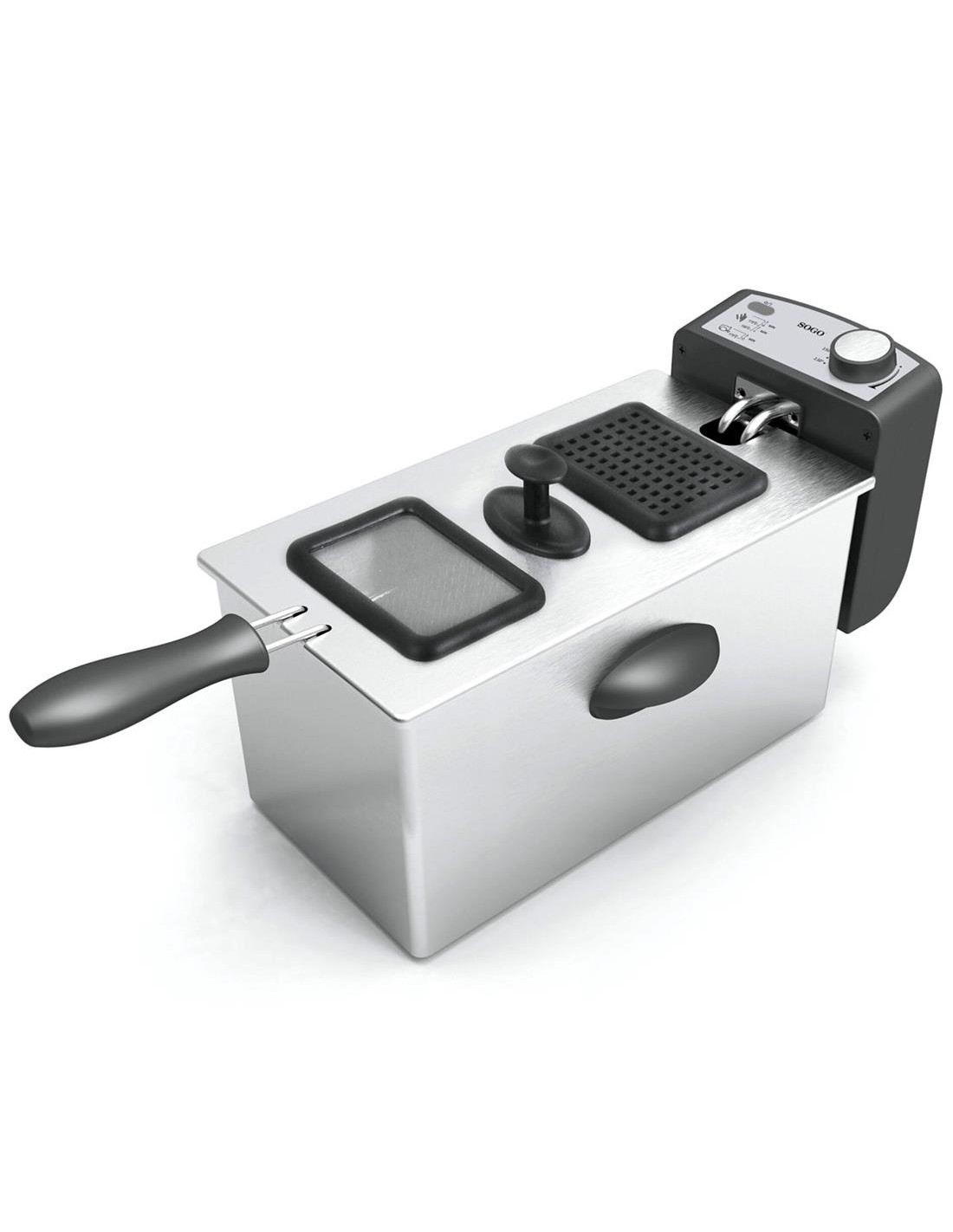 Sogo Freidora 3 Litros 2000W Acero Inoxidable (FRE-SS-10425)