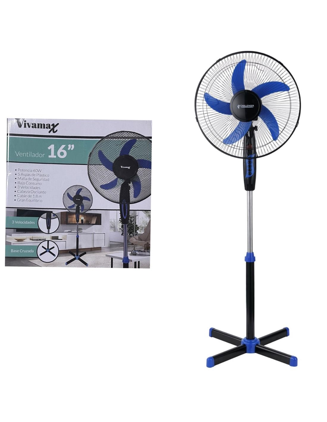 Vivamax VM-V16 Ventilador de Pie 16" 5 aspas