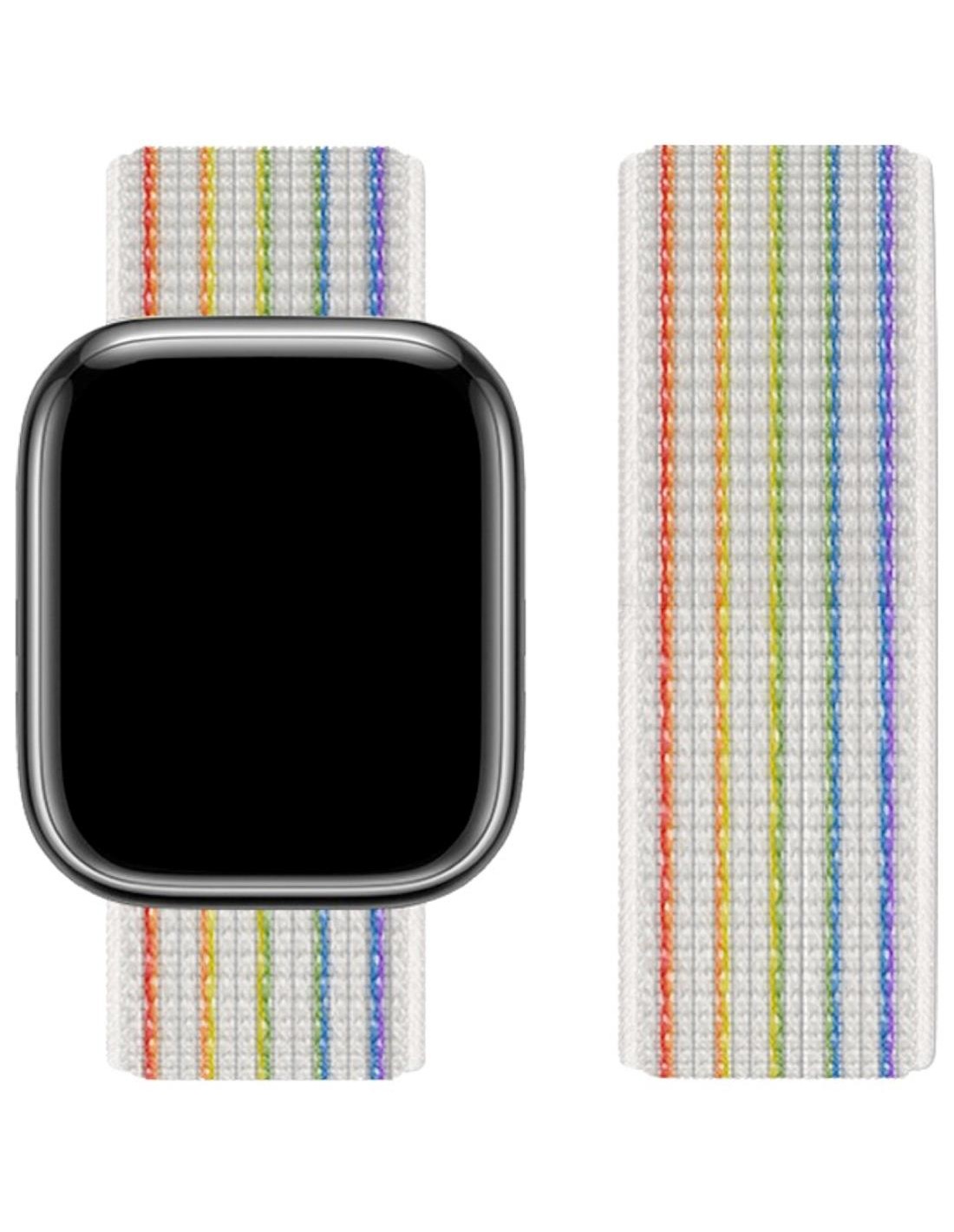 Hoco iWatch WA02 Original Series Loop Type Nylon Strap (38/40/41mm) Reflective Rainbow Edition
