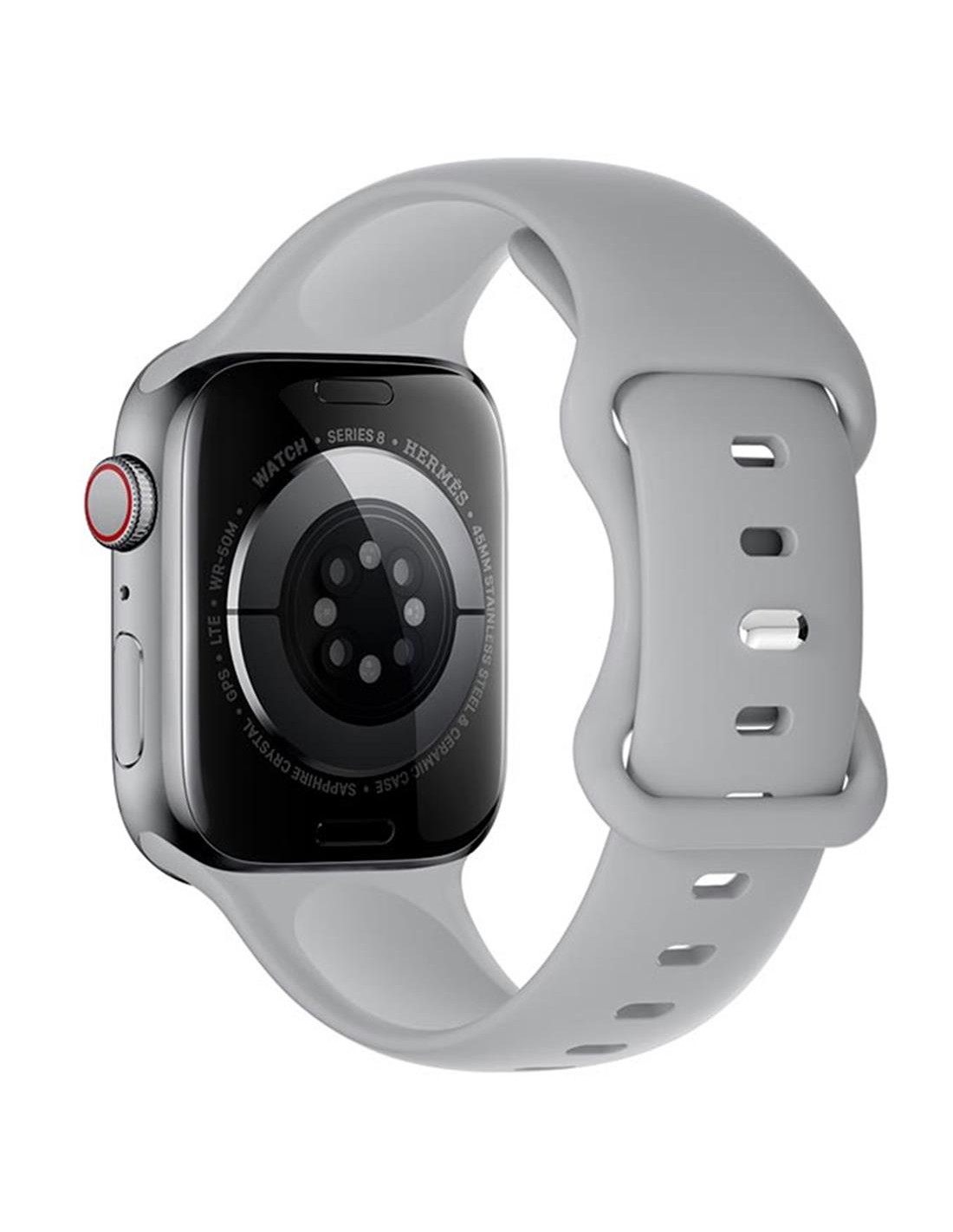 Hoco iWatch WA15 Flexible Buckle Solid Color Silicone Strap (38/40/41mm) Gris