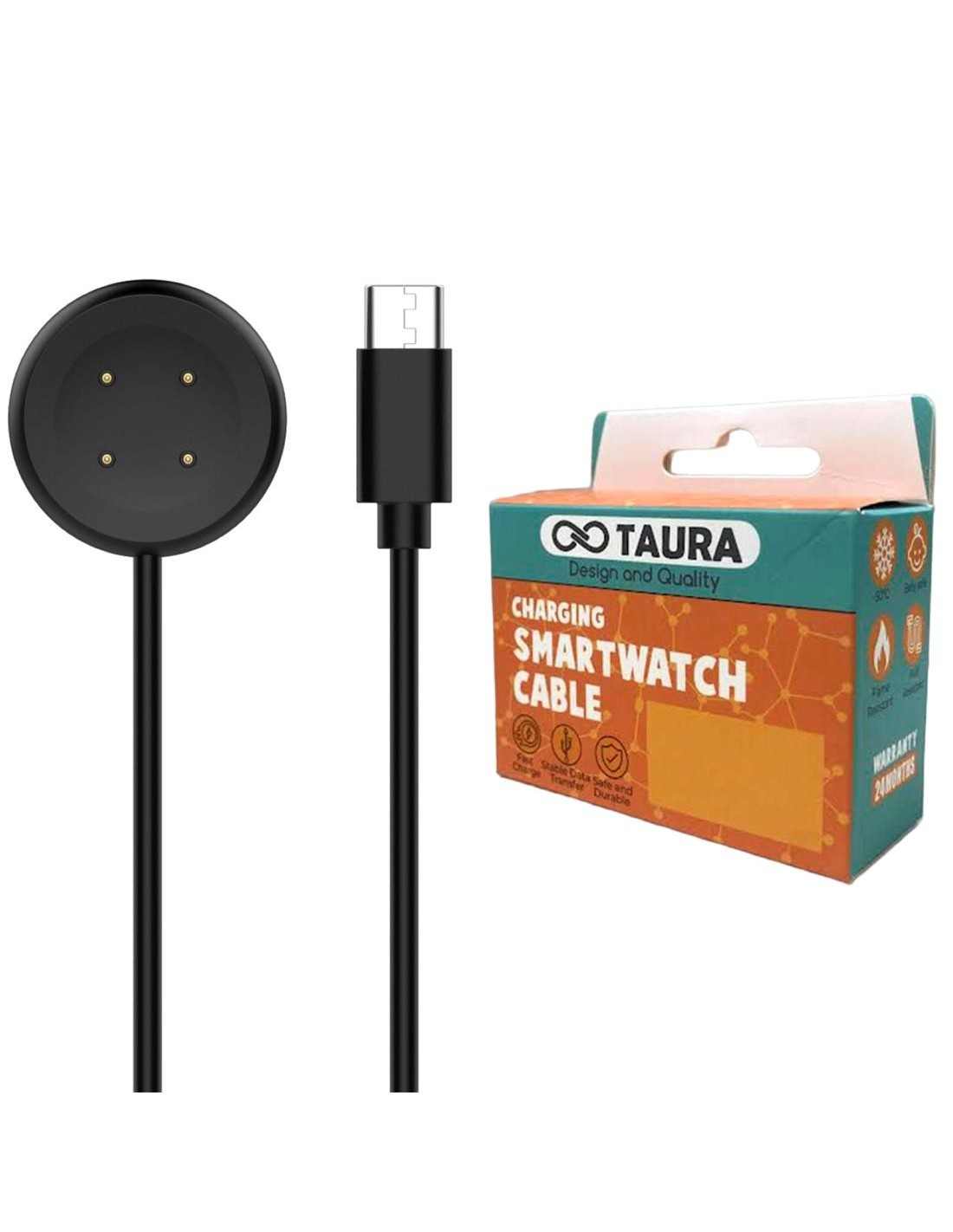 Taura Cargador MagnÃ©tico Smartwatch Google Pixel 2, USB C Cable 1 Metro