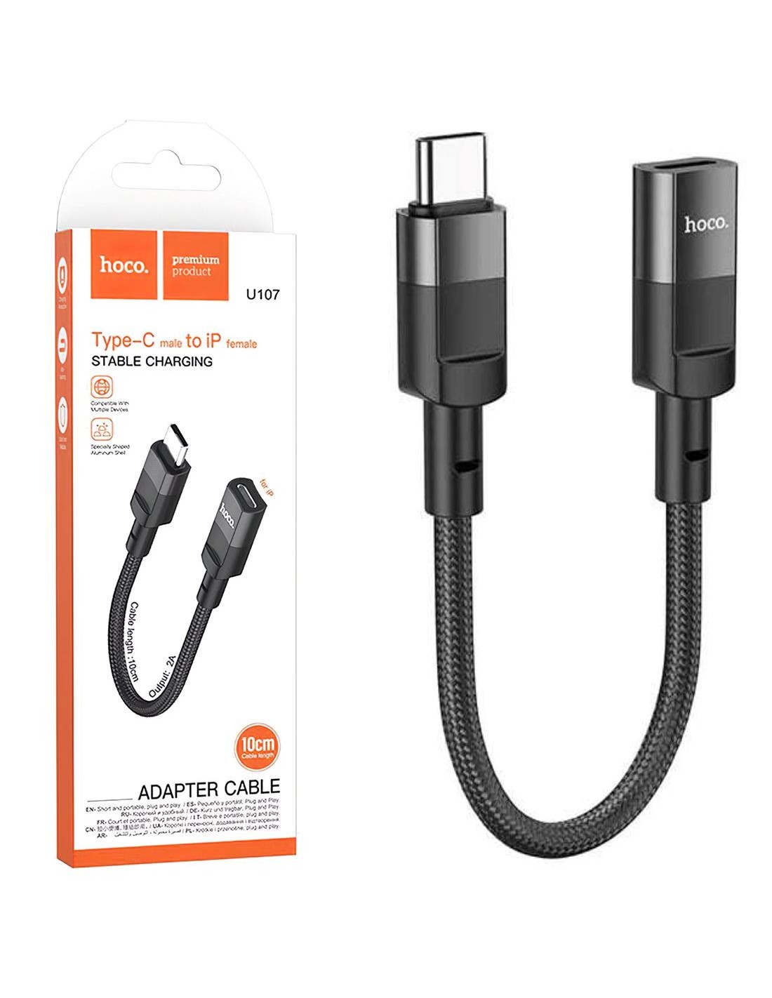 Adaptador USB-C a Lightning Hembra Hoco U107
