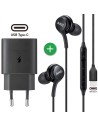Cargador USB-C 25W+ Auricular AKG USB-C Samsung Pack Negro