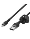 Cable USB -A a Lightning 3 Metros Belkin Trenzado 3M Negro (CAA010DS3MBK)