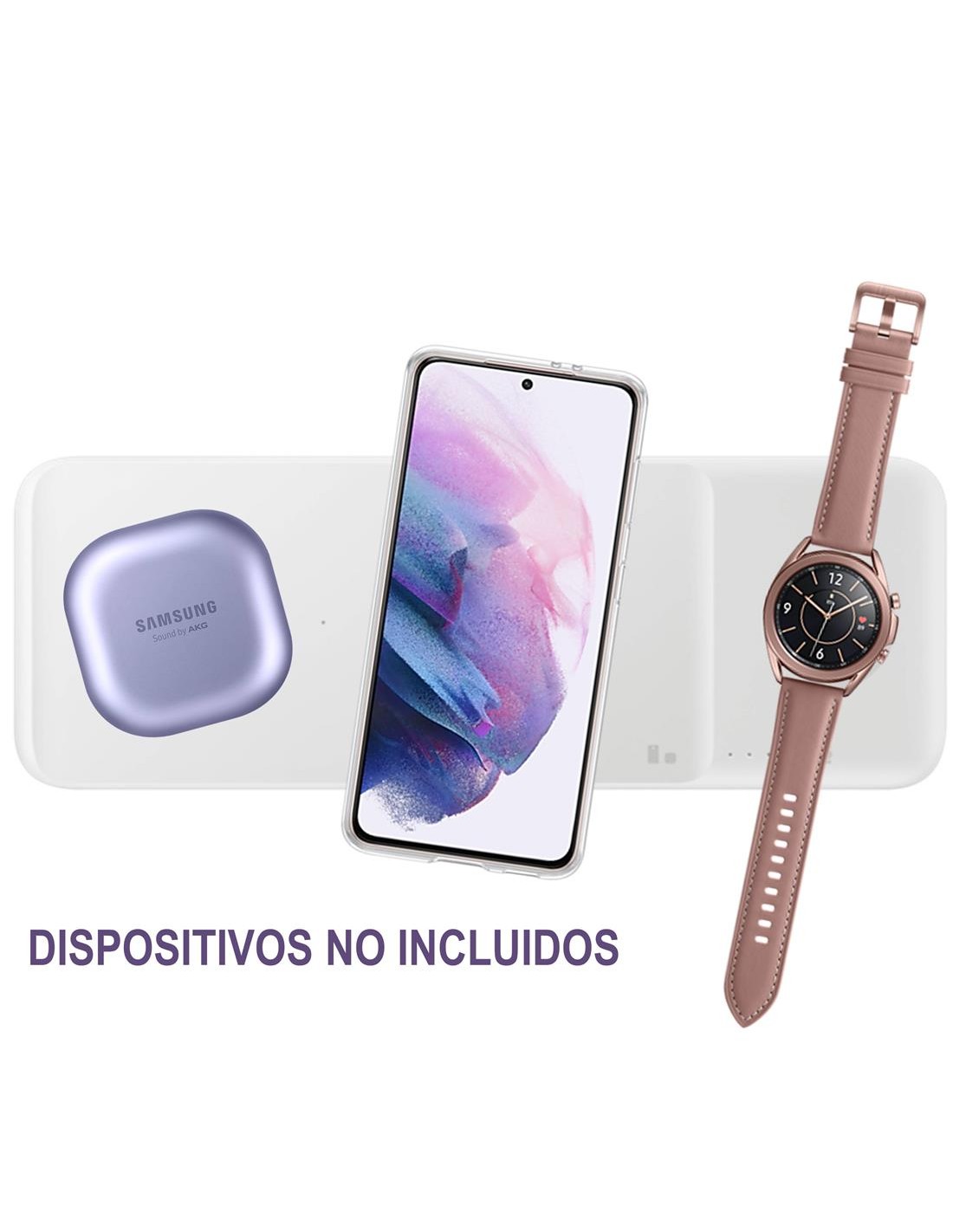 Cargador Inalámbrico 9W Samsung Trio Pad (EP-P6300TWEGEU) Blanco