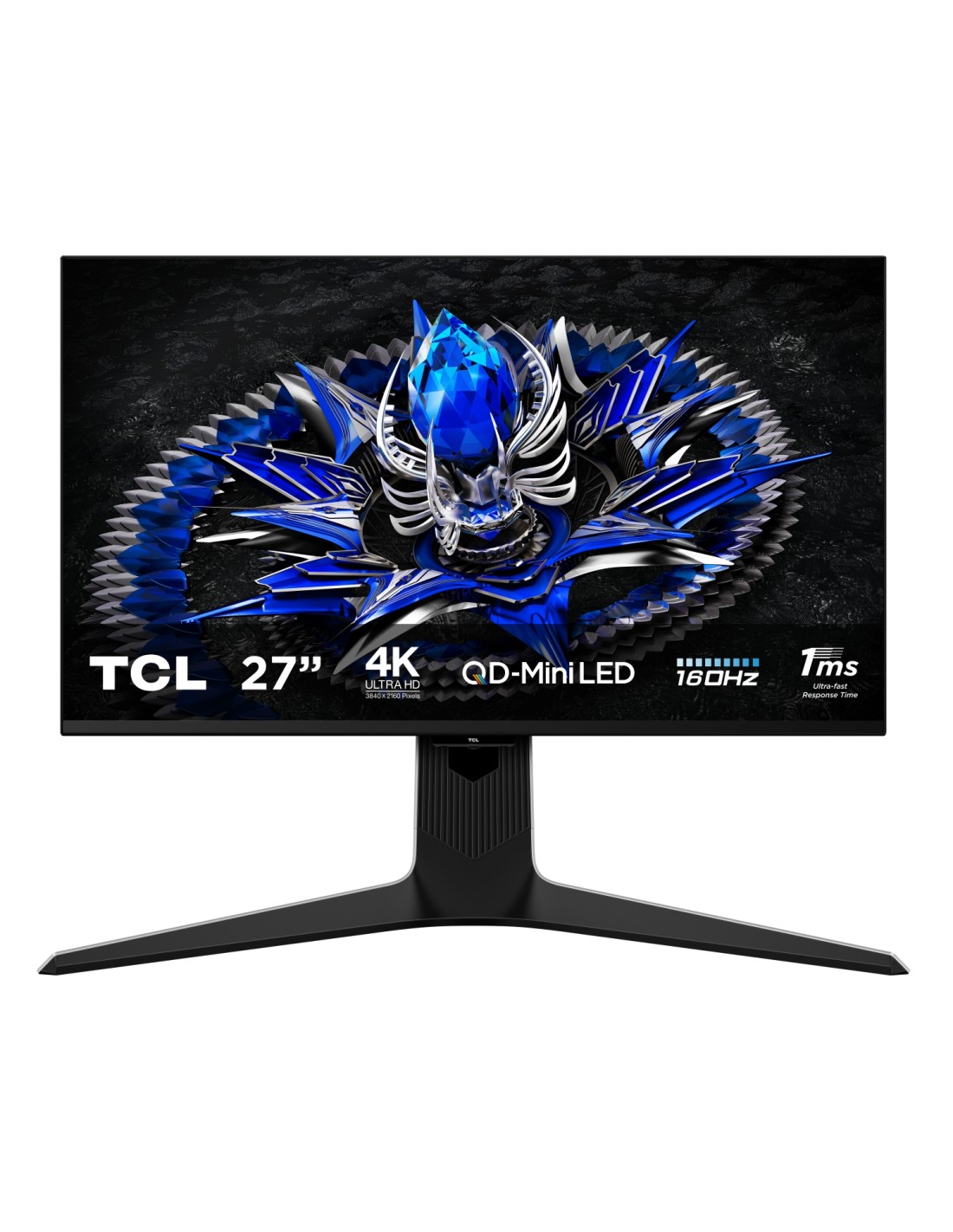 TCL R83 27R83U pantalla para PC 68,6 cm (27") 3840 x 2160 Pixeles 4K Ultra HD QLED Negro, Blanco
