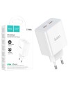 Cargador USB-C 35W X2 Hoco C108A Blanco