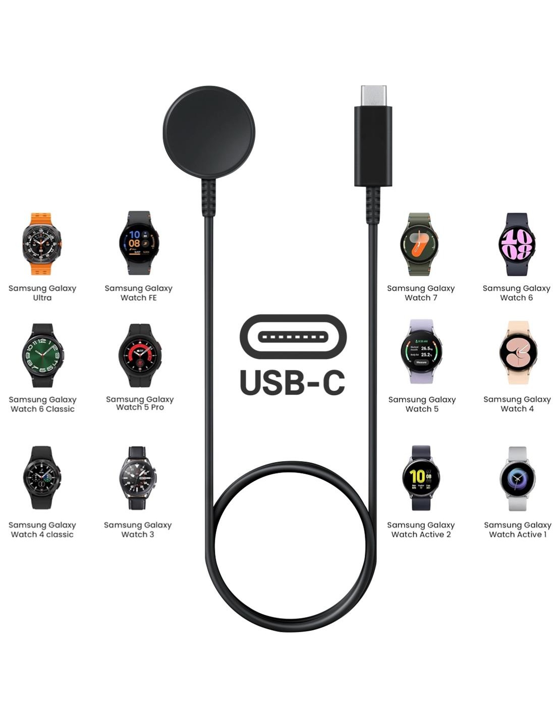 Samsung Cargador Rápido USB-C para Watch 5/6/7 (EP-OL300BBE)