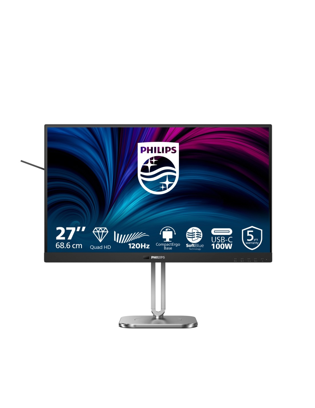 Philips 27B2U4601/00 pantalla para PC 68,6 cm (27") 2560 x 1440 Pixeles Quad HD LCD Gris