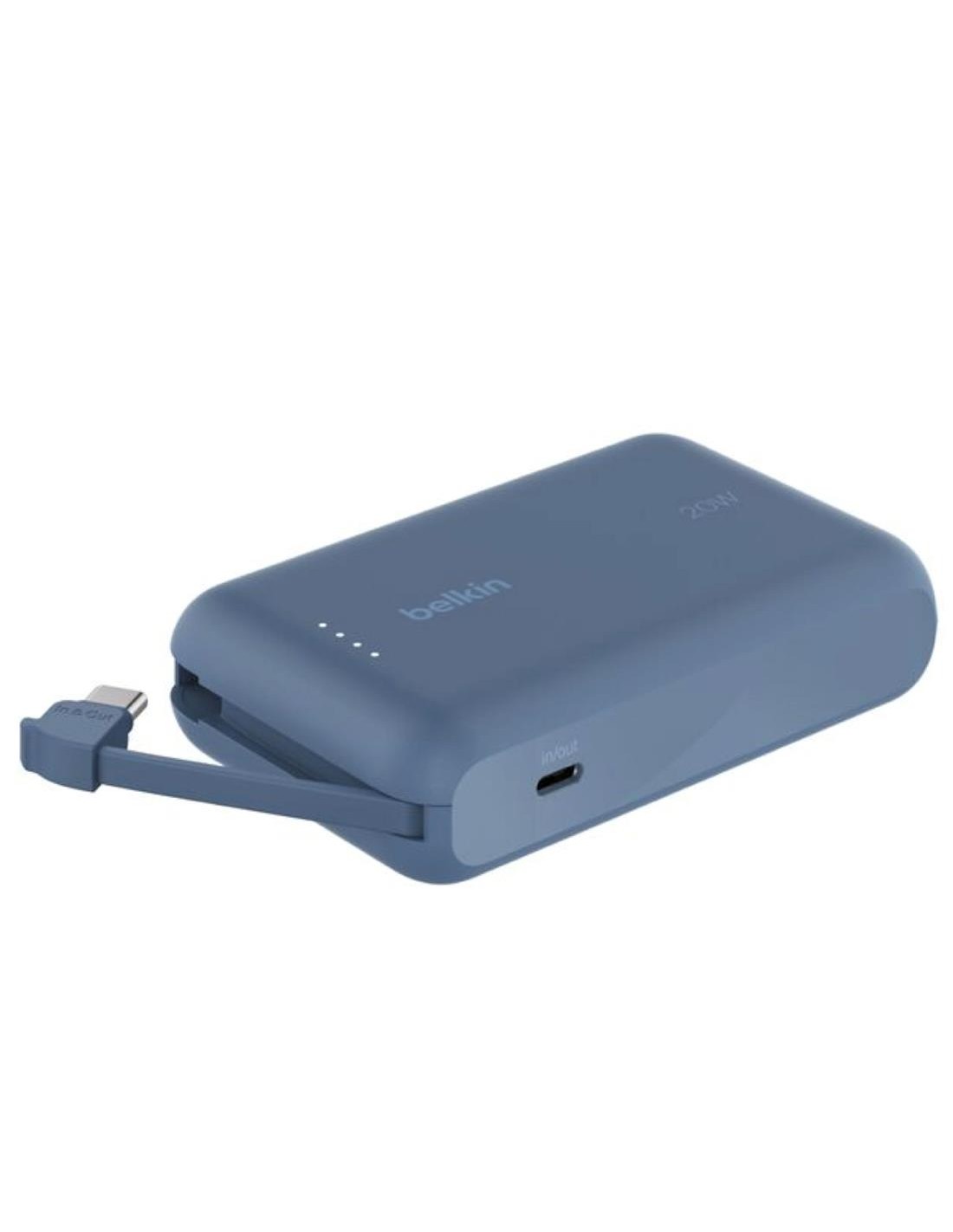 Powerbank Belkin 10.000 mAh Cable Integrado USB-C 20W Azul (BPB021HQBL)