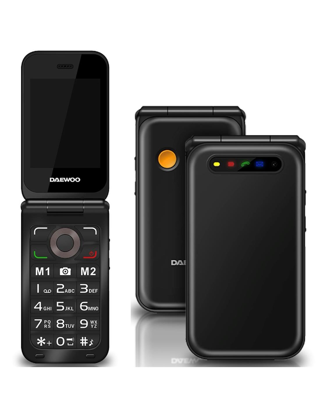 Daewoo DW8003BK Teléfono Móvil Senior Flip Pantalla 2.8