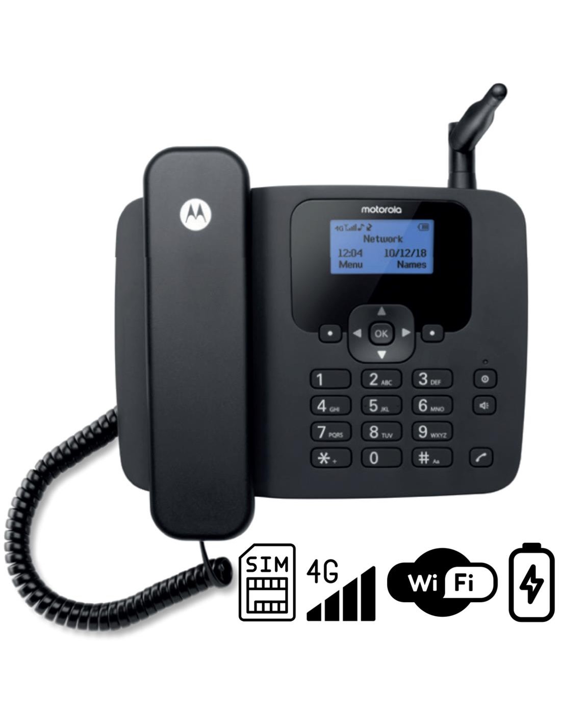 Motorola FW410L TelÃ©fono de Sobremesa con tarjeta SIM 4G