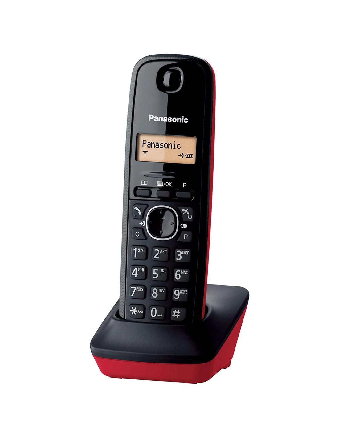 PANASONIC KX-TG1611SPR TelÃ©fono DECT Negro/Rojo