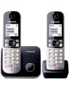Panasonic KX-TG6852SPB TelÃ©fono InalÃ¡mbrico DUO Anti Spam Plata
