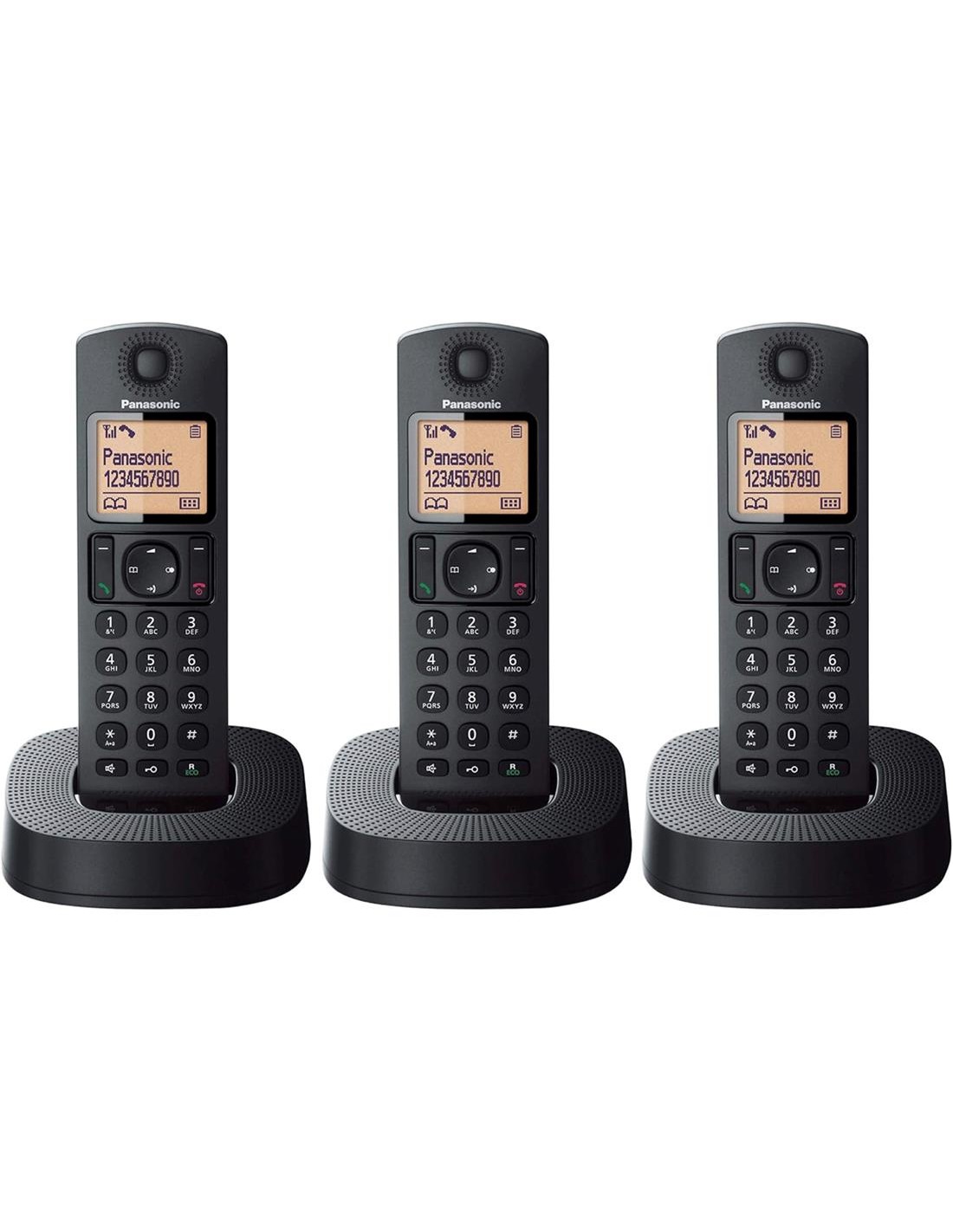 Panasonic KX-TGC313SPB TelÃ©fono InalÃ¡mbrico TrÃ­o Negro