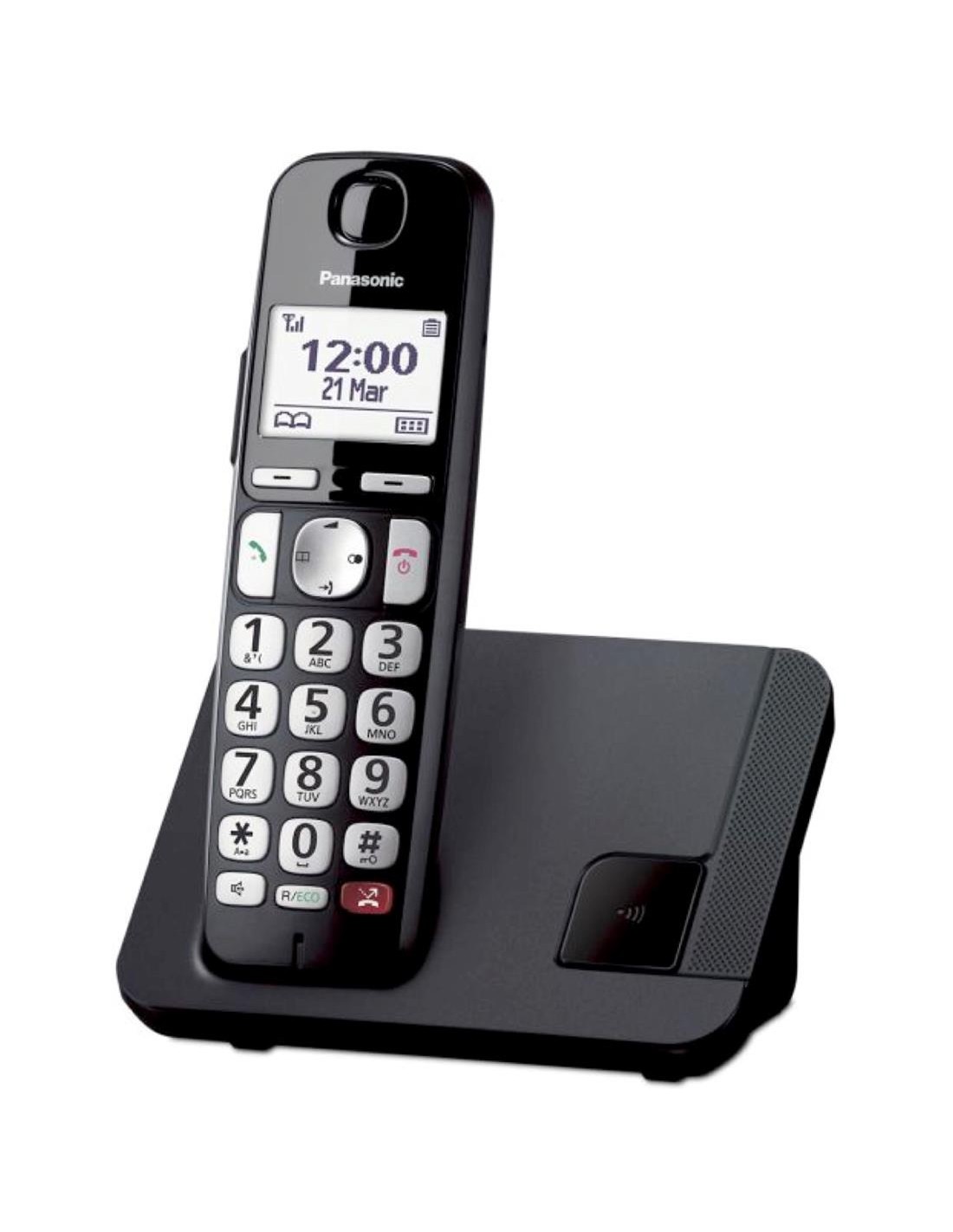 Panasonic KX-TGE250SPB TelÃ©fono InalÃ¡mbrico para Mayores Negro