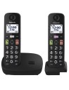 Panasonic KX-TGU112EXB TelÃ©fono InalÃ¡mbrico Duo con Teclas Grandes Negro