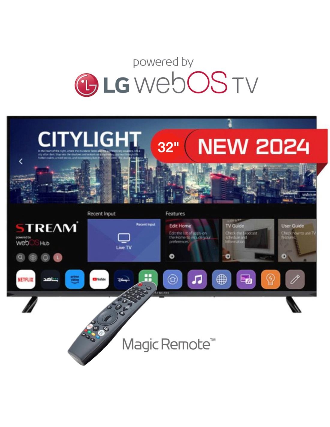 Televisor 32" STREAM SYSTEM HD Smart Tv LG WebOS + Magic Remote