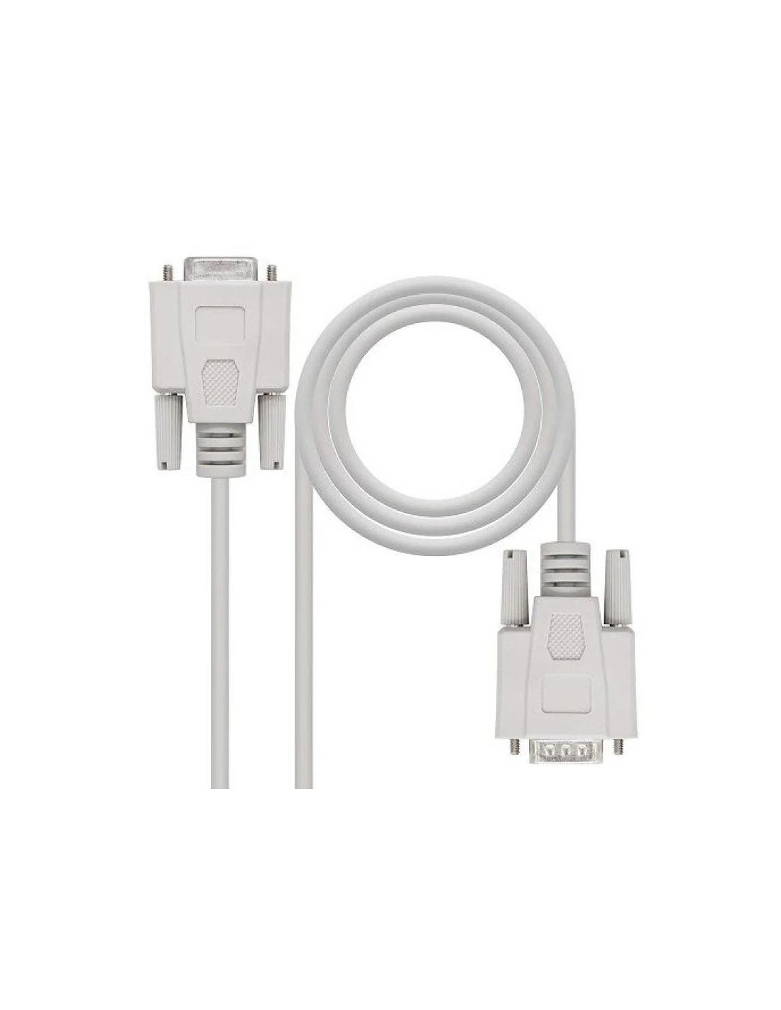CABLE SERIE NANOCABLE RS232 DB9/M - DB9/H 3M WHITE