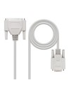 CABLE SERIE NULL MODEM DB9/H-DB25/M 1.8M NANOCABLE