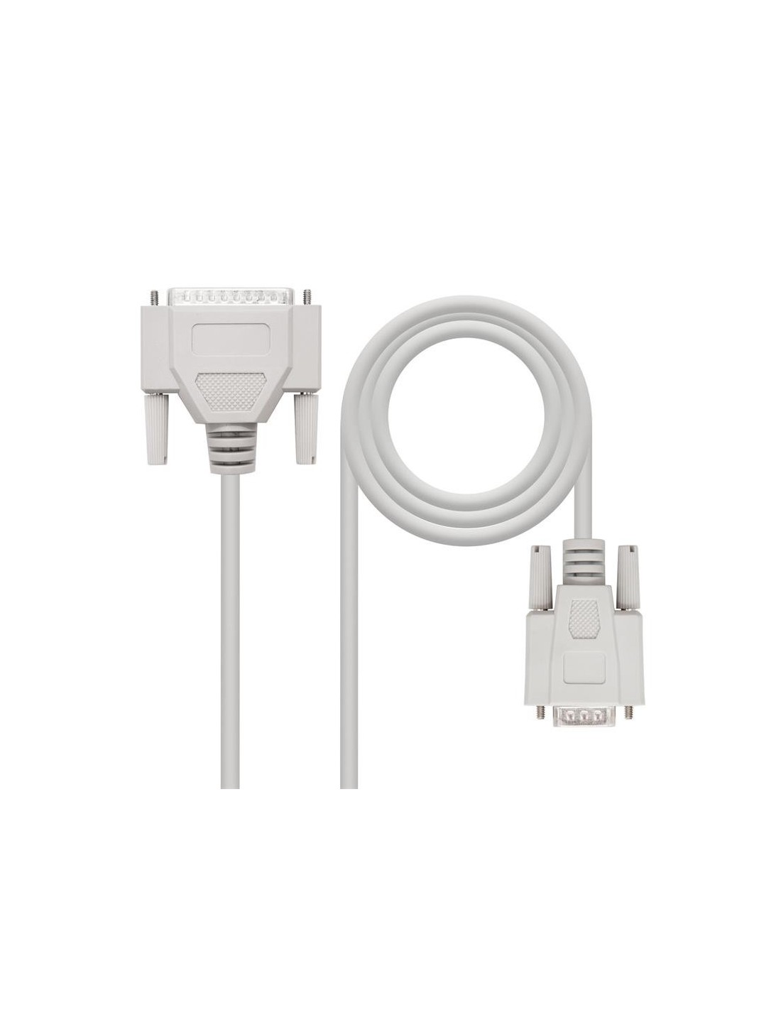 CABLE SERIE NULL MODEM DB9/H-DB25/M 1.8M NANOCABLE
