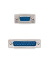 CABLE SERIE NULL MODEM DB9/H-DB25/M 1.8M NANOCABLE