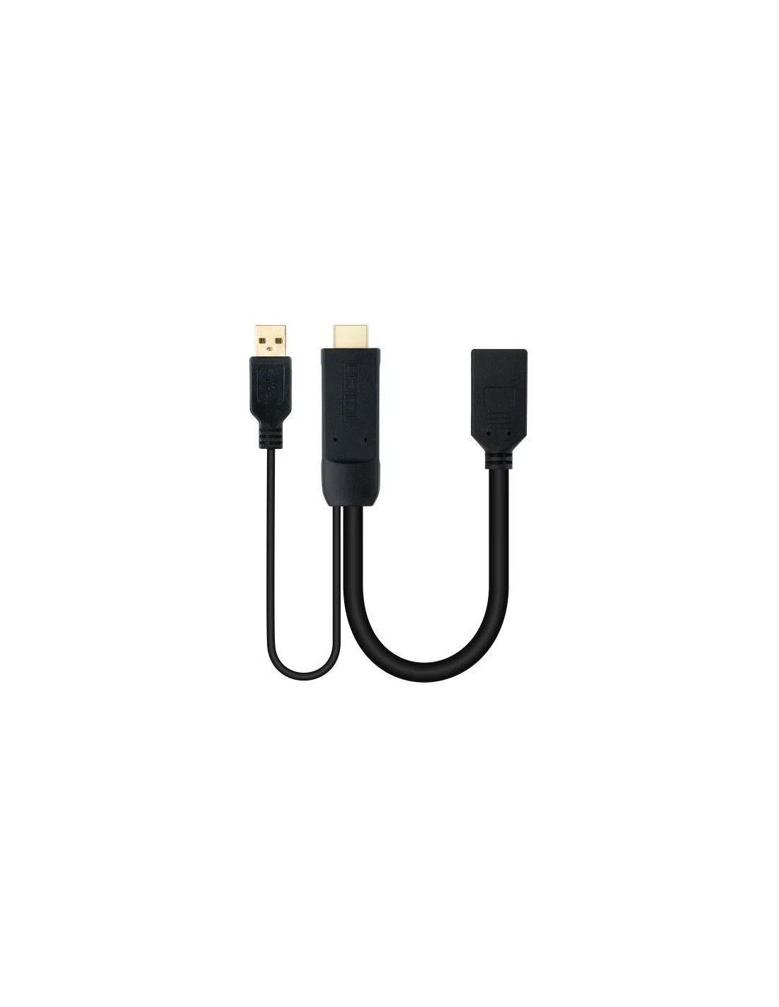 CABLE CONVERSOR NANOCABLE HDMI A DISPLAYPORT 20CM BLACK