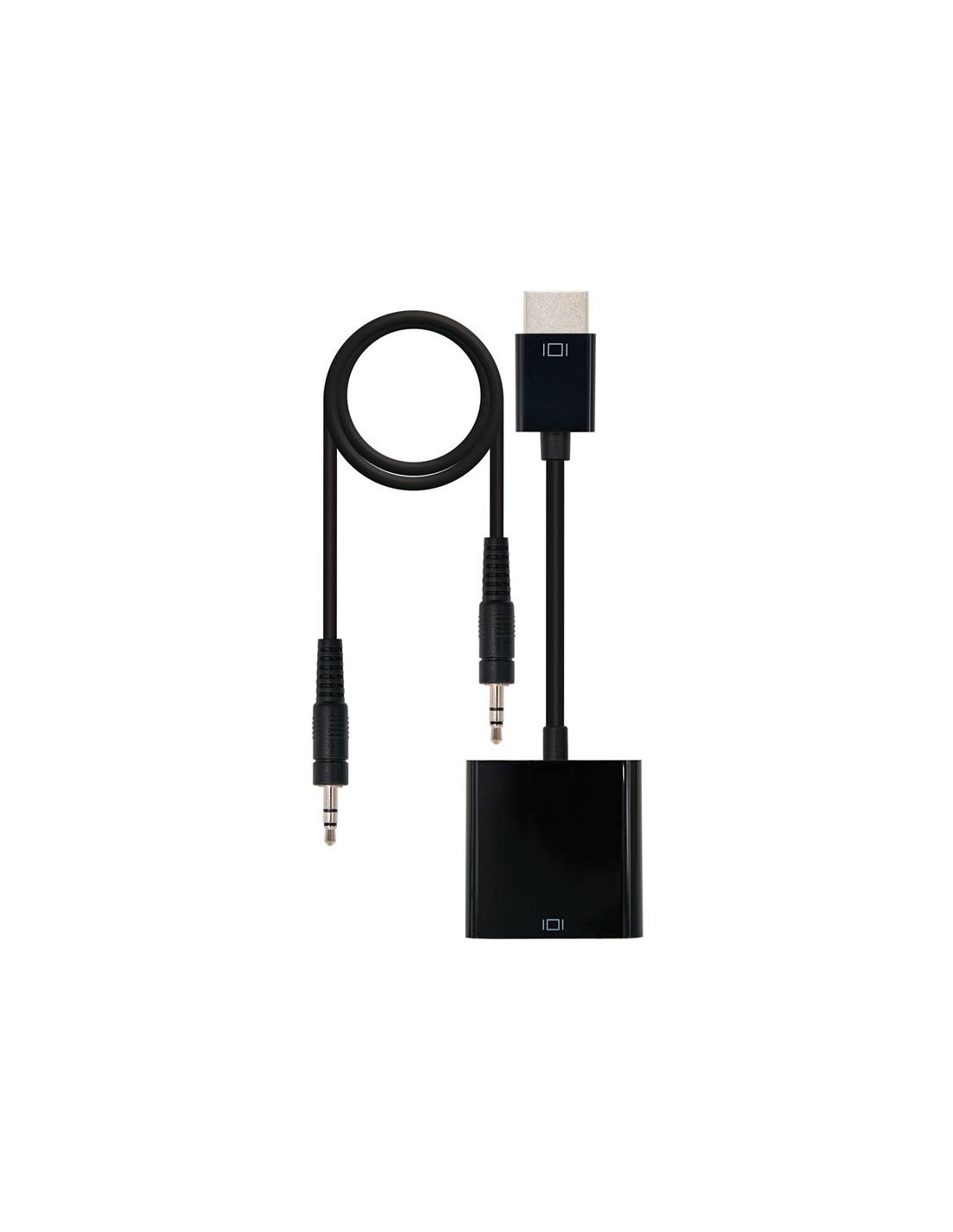 CABLE CONVERSOR HDMI A M-SVGA 10CM BLACK + 1M