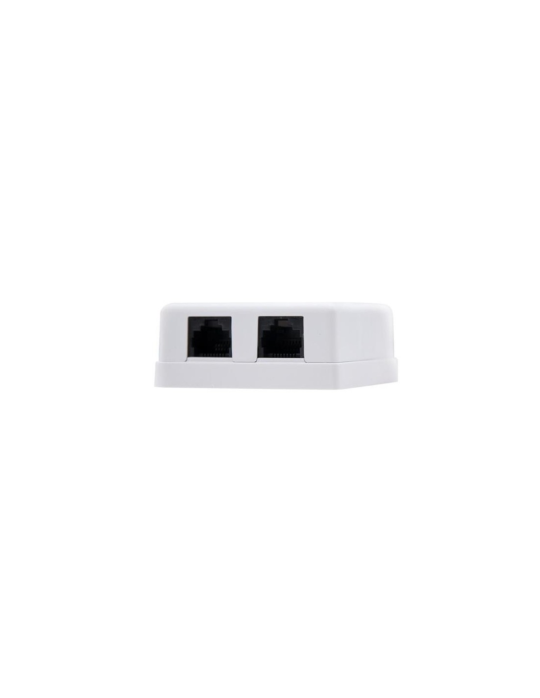 ROSETA DE PARED NANOCABLE 2XRJ45 CAT.6 UTP WHITE