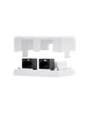 ROSETA DE PARED NANOCABLE 2XRJ45 CAT.6 UTP WHITE
