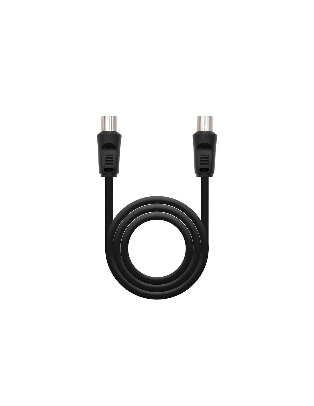 CABLE ANTENA TV 75 OHM M-H 1.8 M NANOCABLE BLACK