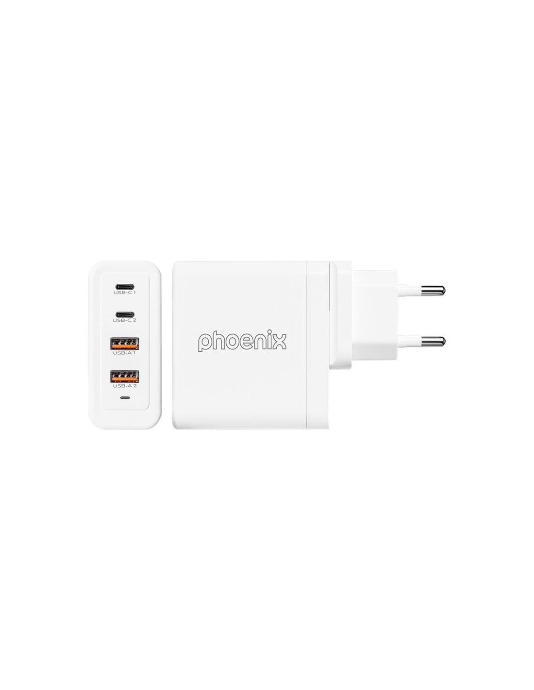 CARGADOR PHOENIX 100W SMARTPHONE/PORTATIL/TABLET 2X USB-A + 2X USB-C