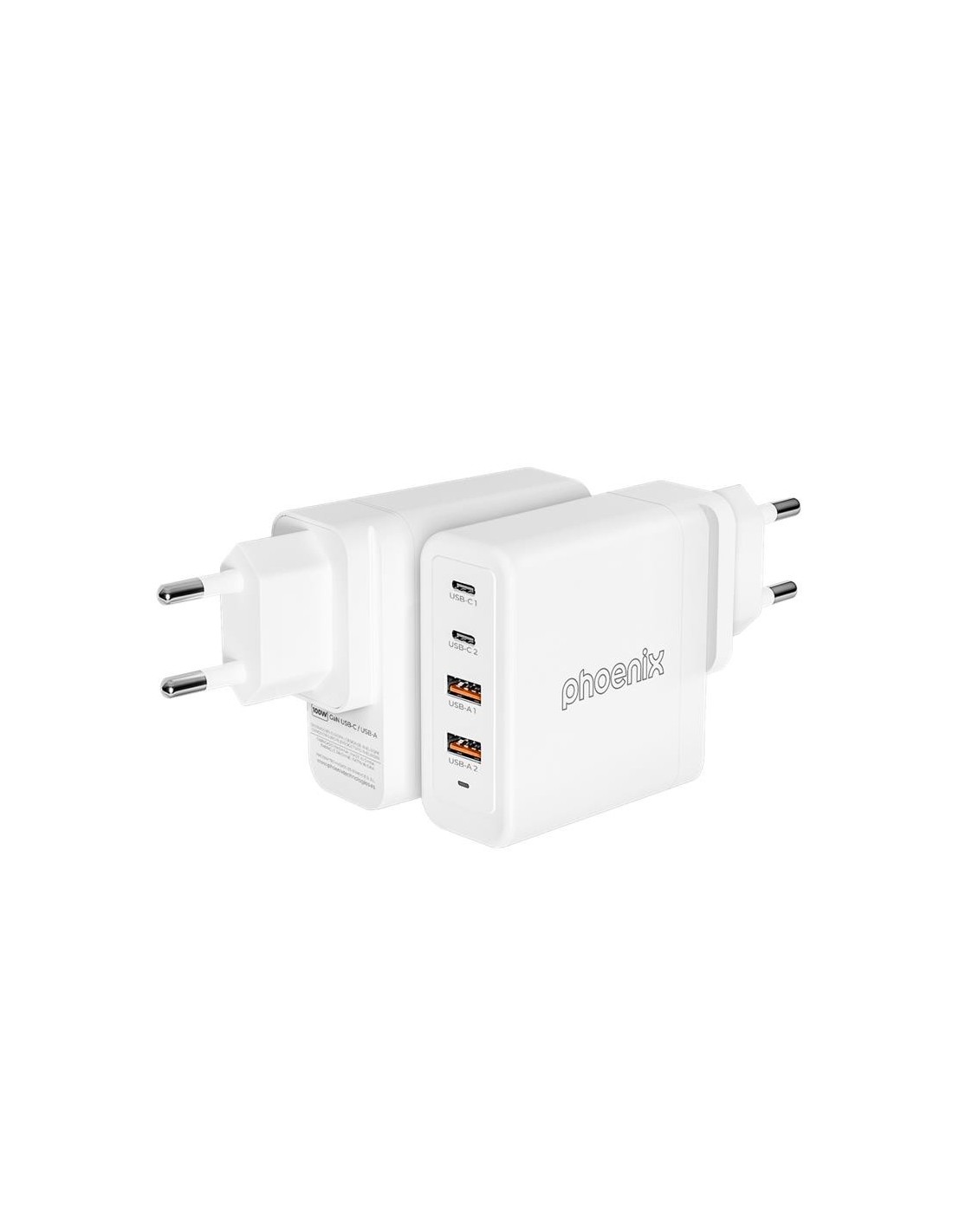 CARGADOR PHOENIX 100W SMARTPHONE/PORTATIL/TABLET 2X USB-A + 2X USB-C