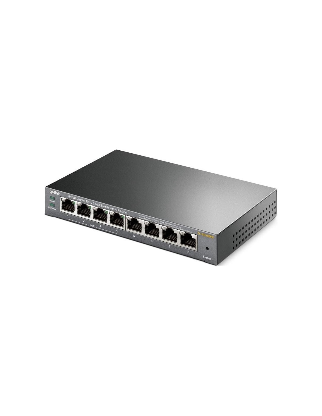 SWITCH TP-LINK GIGABIT 8 PUERTOS TL-SG108PE EASY SMART GESTIONABLE 4 POE