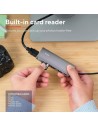 HUB TRUST DALYX USB-C 7 EN 1 HDMI USB-C USB MICRO SD RJ45 SILVER