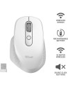 RATON TRUST OZAA ERGONOMICO RECARGABLE WIRELESS WHITE