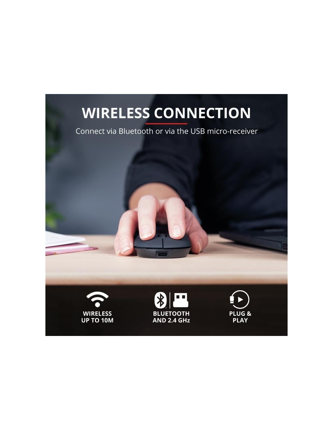 RATON TRUST PUCK RECARGABLE WIRELESS BLUETOOH BLACK