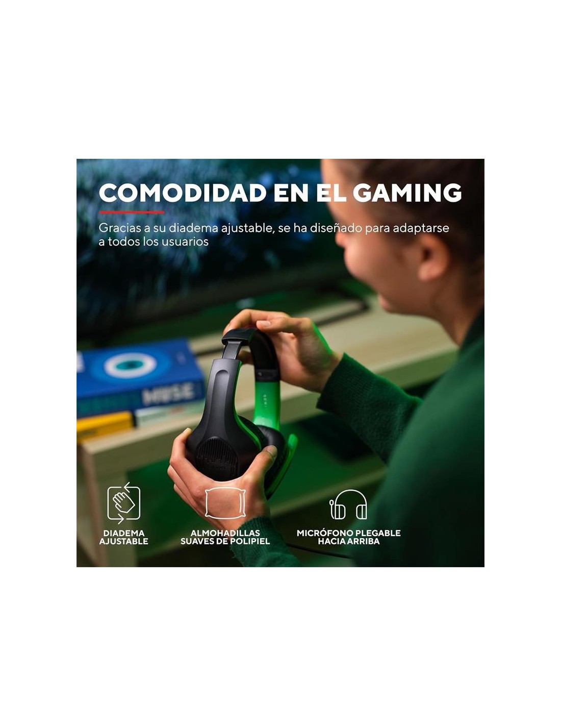 AURICULARES + MICROFONO TRUST GAMING GXT 415X ZIROX MULTI HEADSET GREEN