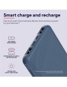 POWERBANK TRUST PRIMO SLIM 10000MAH X2 USB-A + USB-C + MICRO-USB ECO BLUE