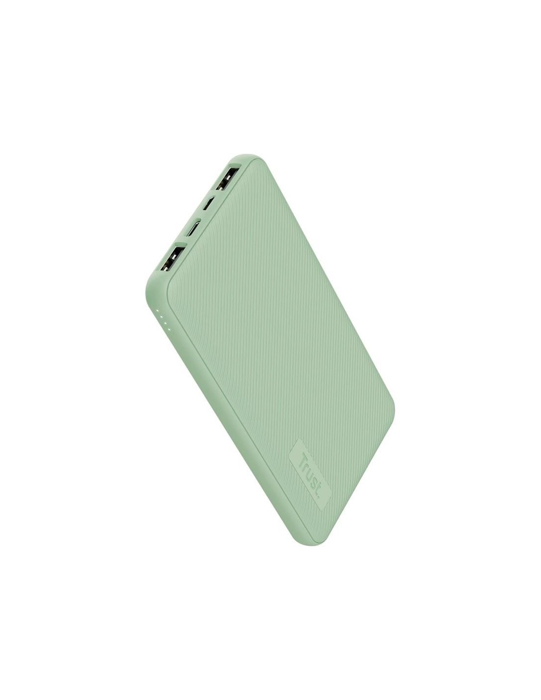 POWERBANK TRUST PRIMO SLIM 10000MAH X2 USB-A + USB-C + MICRO-USB ECO GREEN