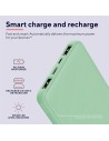 POWERBANK TRUST PRIMO SLIM 10000MAH X2 USB-A + USB-C + MICRO-USB ECO GREEN