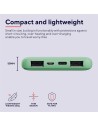 POWERBANK TRUST PRIMO SLIM 10000MAH X2 USB-A + USB-C + MICRO-USB ECO GREEN