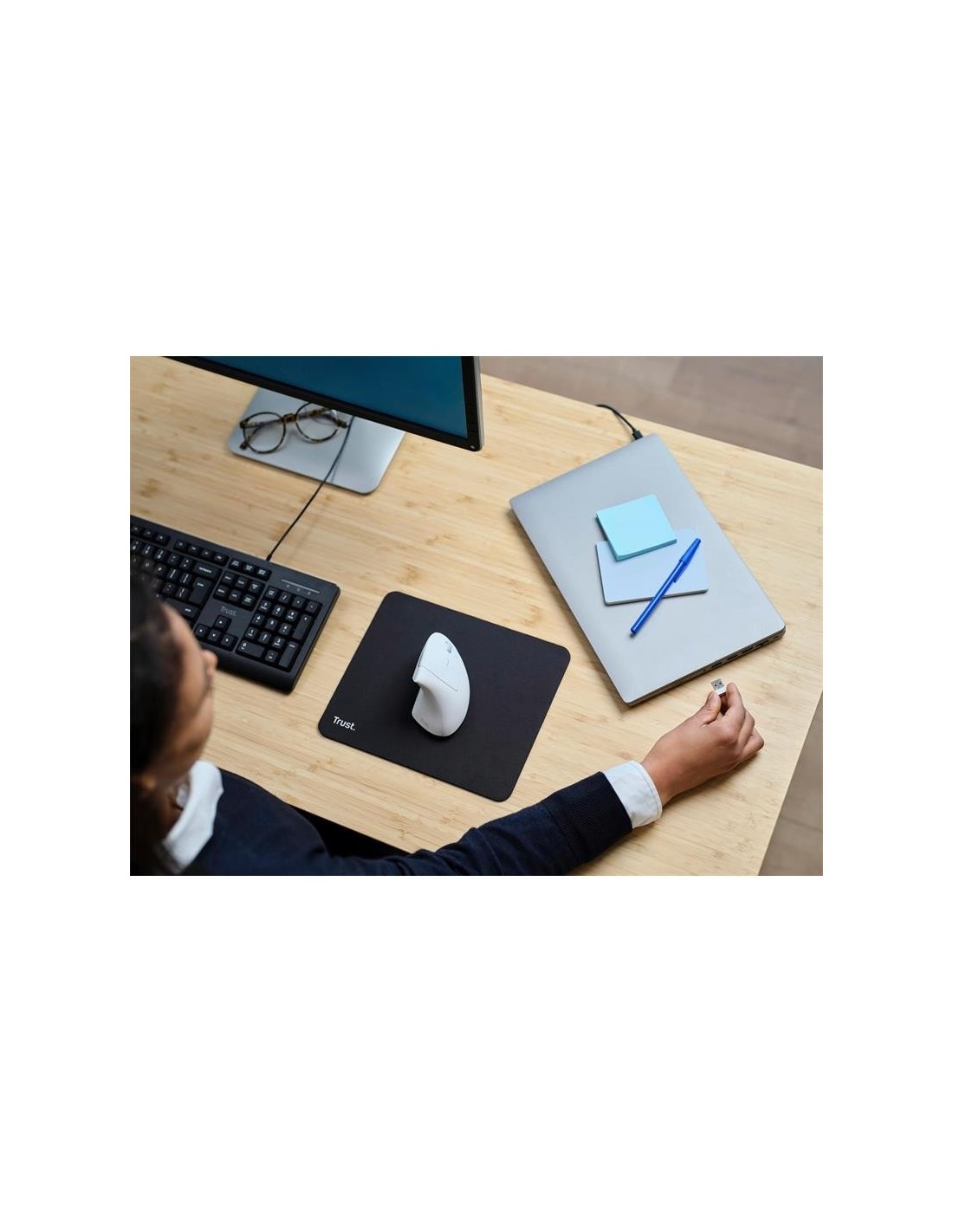 RATON TRUST VERTO WIRELESS ERGONOMIC WHITE