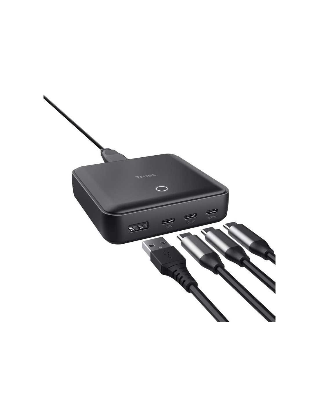 CARGADOR SOBREMESA TRUST MAXO USB 100W 4 PUERTOS