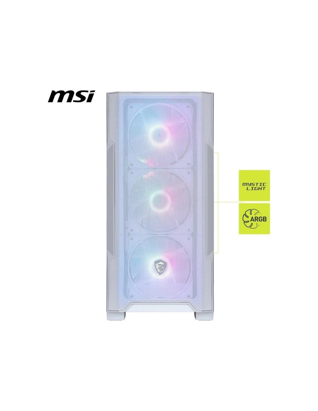 CAJA ORDENADOR GAMING MSI MAG FORGE M100R MATX ARGB WHITE