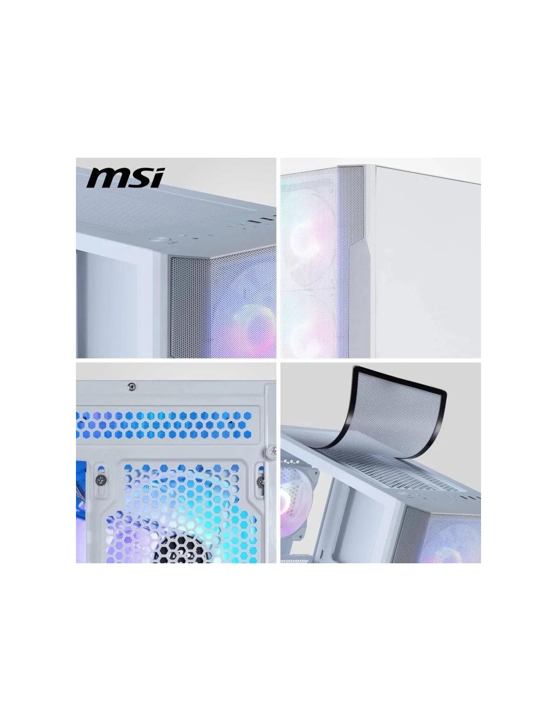 CAJA ORDENADOR GAMING MSI MAG FORGE M100R MATX ARGB WHITE